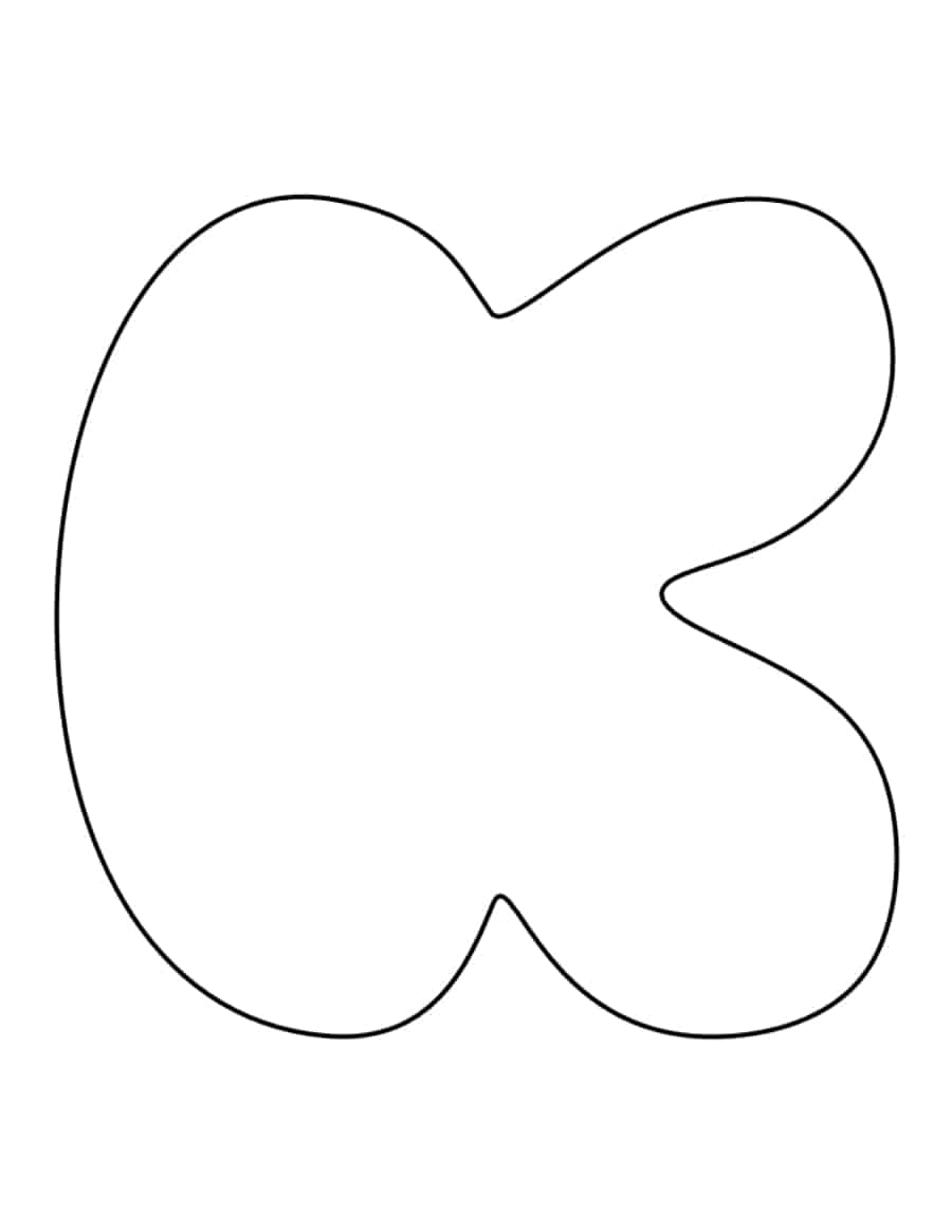 Bubble Letter K Tracing Shape Pdf Free Vectors